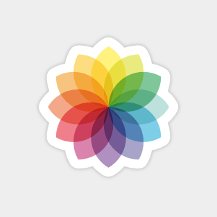 Abstract colorful flower design Sticker